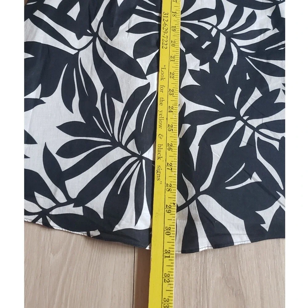 WHBM Strapless Dress Womens 2 Black White Floral Formal‎ Cocktail Y2K